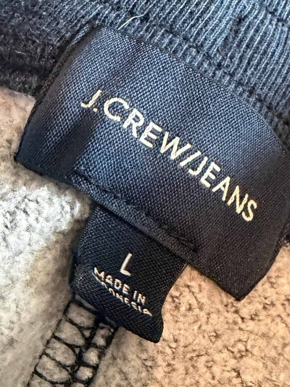 J. Crew Jeans Navy Blue Jogger Sweatpants Drawstring Waist Athleisure Size Large